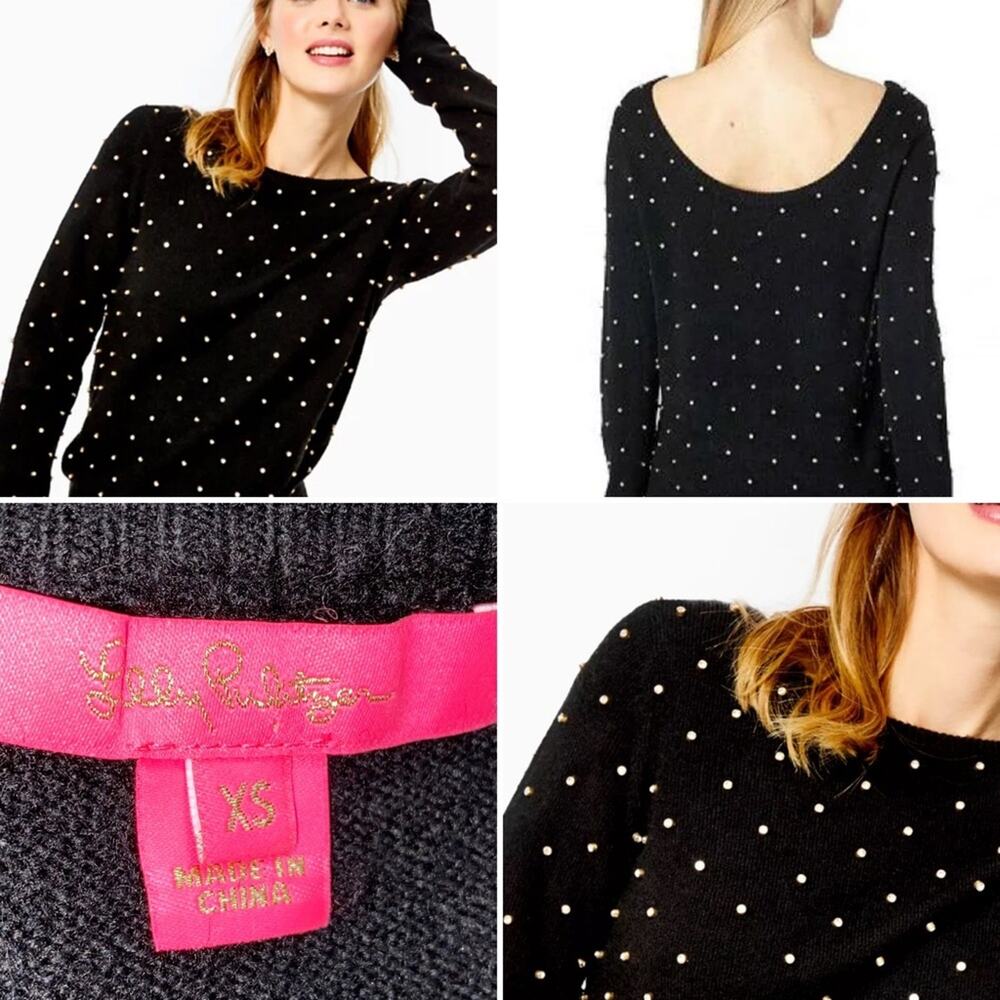 Lilly Pulitzer $168 Laveta Rhinestone Sweater XS EUC